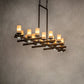 Meyda Lighting Dante 72" 16-Light Tyler Bronze Chandelier With Sahara Taupe Idalight Shade