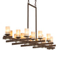 Meyda Lighting Dante 72" 16-Light Tyler Bronze Chandelier With Sahara Taupe Idalight Shade