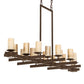 Meyda Lighting Dante 72" 16-Light Tyler Bronze Chandelier With Sahara Taupe Idalight Shade