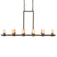 Meyda Lighting Dante 72" 16-Light Tyler Bronze Chandelier With Sahara Taupe Idalight Shade