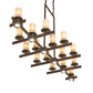 Meyda Lighting Dante 72" 16-Light Tyler Bronze Chandelier With Sahara Taupe Idalight Shade