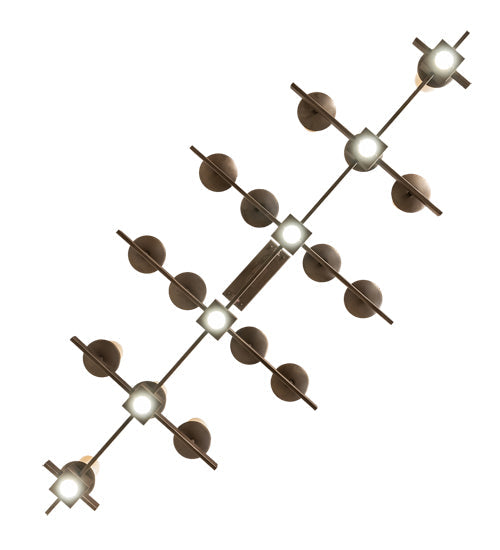 Meyda Lighting Dante 72" 16-Light Tyler Bronze Chandelier With Sahara Taupe Idalight Shade