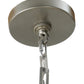 Meyda Lighting Dante 72" 20-Light Nickel Island Chandelier With White Parchment Shade