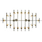 Meyda Lighting Dante 72" 20-Light Nickel Island Chandelier With White Parchment Shade