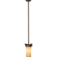 Meyda Lighting Dante 8" Cimarron Bronze Mini Pendant Light With Botticino Idalight Shade
