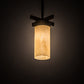 Meyda Lighting Dante 8" Cimarron Bronze Mini Pendant Light With Botticino Idalight Shade