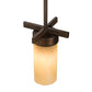 Meyda Lighting Dante 8" Cimarron Bronze Mini Pendant Light With Botticino Idalight Shade