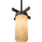Meyda Lighting Dante 8" Cimarron Bronze Mini Pendant Light With Botticino Idalight Shade