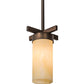 Meyda Lighting Dante 8" Cimarron Bronze Mini Pendant Light With Botticino Idalight Shade