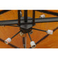 Meyda Lighting Davis Street 45" Craftsman Brown On Waxed Brass Inverted Pendant Light With Octagon Honey Amber Shade Glass