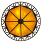 Meyda Lighting Davis Street 55"W x 62"H 12-Light Craftsman Brown Inverted Pendant Light With Botticino Idalight Shade