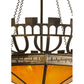 Meyda Lighting Davis Street 55"W x 62"H 12-Light Craftsman Brown Inverted Pendant Light With Botticino Idalight Shade