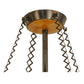 Meyda Lighting Davis Street 55"W x 62"H 12-Light Craftsman Brown Inverted Pendant Light With Botticino Idalight Shade