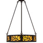 Meyda Lighting Dean 24" 3-Light Cajun Spice Inverted Pendant Light With Amber Shade Glass