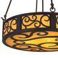 Meyda Lighting Dean 24" 3-Light Cajun Spice Inverted Pendant Light With Amber Shade Glass