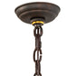 Meyda Lighting Dean 24" 3-Light Cajun Spice Inverted Pendant Light With Ambra Siena Idalight Shade