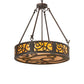 Meyda Lighting Dean 24" 3-Light Cajun Spice Inverted Pendant Light With Ambra Siena Idalight Shade
