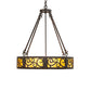 Meyda Lighting Dean 24" 3-Light Cajun Spice Inverted Pendant Light With Ambra Siena Idalight Shade