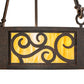 Meyda Lighting Dean 24" 3-Light Cajun Spice Inverted Pendant Light With Ambra Siena Idalight Shade