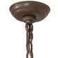 Meyda Lighting Dean 24" 3-Light Cajun Spice Inverted Pendant Light With Beige Sable Idalight Shade