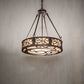 Meyda Lighting Dean 24" 3-Light Cajun Spice Inverted Pendant Light With Beige Sable Idalight Shade