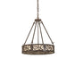 Meyda Lighting Dean 24" 3-Light Cajun Spice Inverted Pendant Light With Beige Sable Idalight Shade
