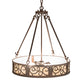 Meyda Lighting Dean 24" 3-Light Cajun Spice Inverted Pendant Light With Beige Sable Idalight Shade