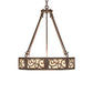 Meyda Lighting Dean 24" 3-Light Cajun Spice Inverted Pendant Light With Beige Sable Idalight Shade