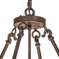 Meyda Lighting Dean 24" 3-Light Cajun Spice Inverted Pendant Light With Beige Sable Idalight Shade