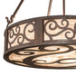 Meyda Lighting Dean 24" 3-Light Cajun Spice Inverted Pendant Light With Beige Sable Idalight Shade
