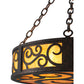 Meyda Lighting Dean 24" 3-Light Copper Rust Inverted Pendant Light With Ambra Siena Idalight Shade Glass