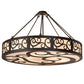 Meyda Lighting Dean 48" 6-Light Oil Rubbed Bronze Semi-flush Mount Light With Beige Fleshtone Idalight Shade