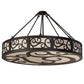 Meyda Lighting Dean 48" 6-Light Oil Rubbed Bronze Semi-flush Mount Light With Beige Fleshtone Idalight Shade
