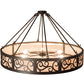 Meyda Lighting Dean 48" 6-Light Oil Rubbed Bronze Semi-flush Mount Light With Beige Fleshtone Idalight Shade