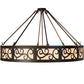 Meyda Lighting Dean 48" 6-Light Oil Rubbed Bronze Semi-flush Mount Light With Beige Fleshtone Idalight Shade