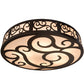 Meyda Lighting Dean 48" 6-Light Oil Rubbed Bronze Semi-flush Mount Light With Beige Fleshtone Idalight Shade