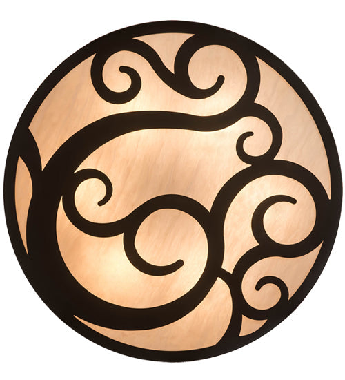 Meyda Lighting Dean 48" 6-Light Oil Rubbed Bronze Semi-flush Mount Light With Beige Fleshtone Idalight Shade