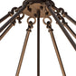 Meyda Lighting Dean 48" 6-Light Oil Rubbed Bronze Semi-flush Mount Light With Beige Fleshtone Idalight Shade