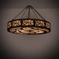 Meyda Lighting Dean 48" 6-Light Oil Rubbed Bronze Semi-flush Mount Light With Beige Fleshtone Idalight Shade