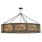 Meyda Lighting Dean 60" 12-Light Cortez Gold Inverted Pendant Light With Tawnyrock Idalight Shade Glass