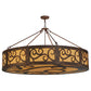 Meyda Lighting Dean 60" 12-Light Cortez Gold Inverted Pendant Light With Tawnyrock Idalight Shade Glass