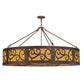 Meyda Lighting Dean 60" 12-Light Cortez Gold Inverted Pendant Light With Tawnyrock Idalight Shade Glass