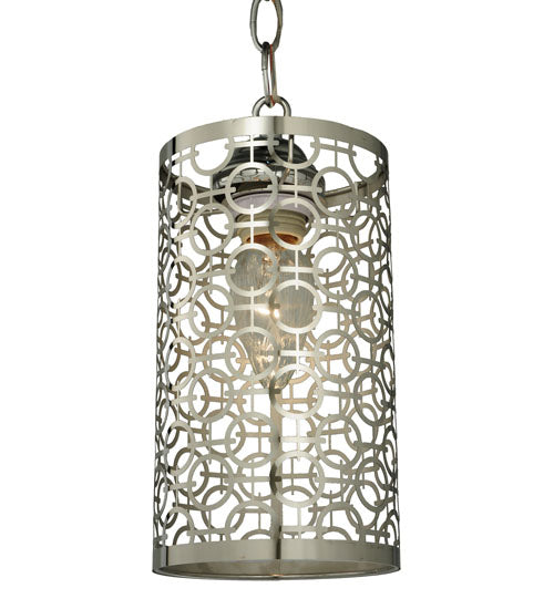 Meyda Lighting Deco 5" Stainless Steel Mini Pendant Light With Chrome Shade