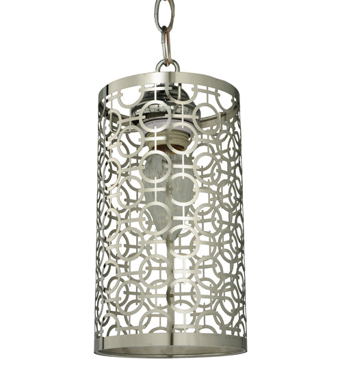 Meyda Lighting Deco 5" Stainless Steel Mini Pendant Light With Chrome Shade
