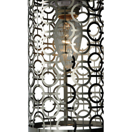 Meyda Lighting Deco 5" Stainless Steel Mini Pendant Light With Chrome Shade