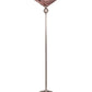Meyda Lighting Deco Ball 69" Nickel Chambord Swirl Torchiere Floor Lamp With Mauve Shade Glass