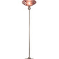 Meyda Lighting Deco Ball 69" Nickel Chambord Swirl Torchiere Floor Lamp With Mauve Shade Glass