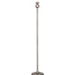 Meyda Lighting Deco Ball 69" Nickel Chambord Swirl Torchiere Floor Lamp With Mauve Shade Glass