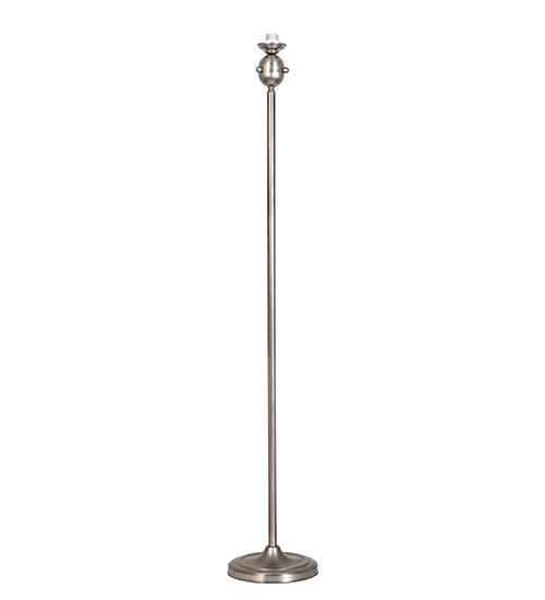 Meyda Lighting Deco Ball 69" Nickel Chambord Swirl Torchiere Floor Lamp With Mauve Shade Glass