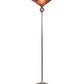 Meyda Lighting Deco Ball 69" Nickel Chambord Swirl Torchiere Floor Lamp With Mauve Shade Glass